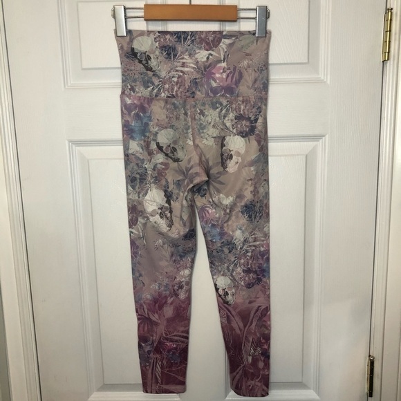 EVOLUTION And Creation Printed Multicolour Skulls Leggings XS - Picture 3 of 6